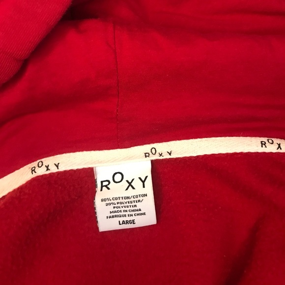 Red Roxy zip up. Good condition. Only worn once or twice. - Picture 2 of 4